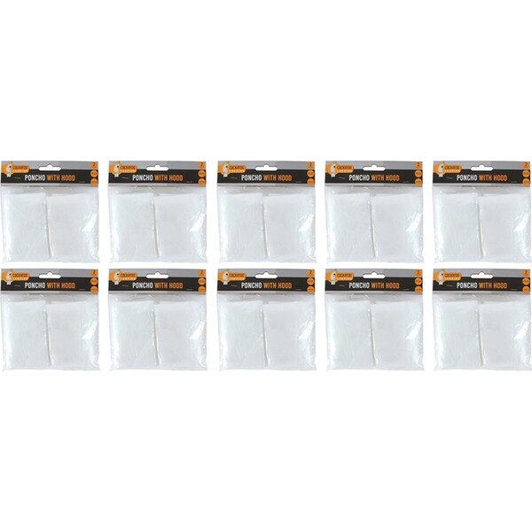 10x 2pk Cockatoo Poncho With Hood Camping Hang Sell Ac Ca5001 Outdoor Camping