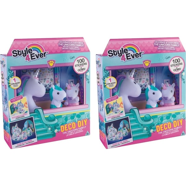2x Canal Toys Deco D.I.Y- The Unicorn Family Kids/Childrens Activity Toy 6y+