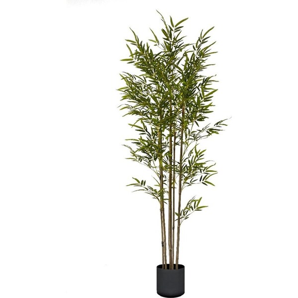 SOGA 180cm Lucky Bamboo Tree Bambusa Vulgaris Artificial Plant w/ 7 Branches Home Accent Decor