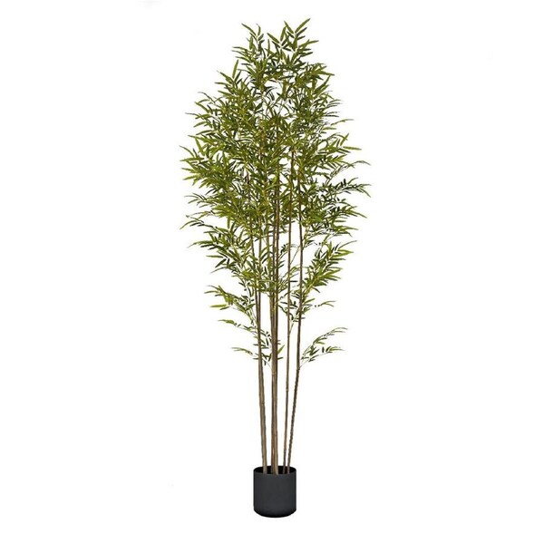 SOGA 240cm Lucky Bamboo Tree Bambusa Vulgaris Artificial Plant w/ 7 Branches Home Accent Decor