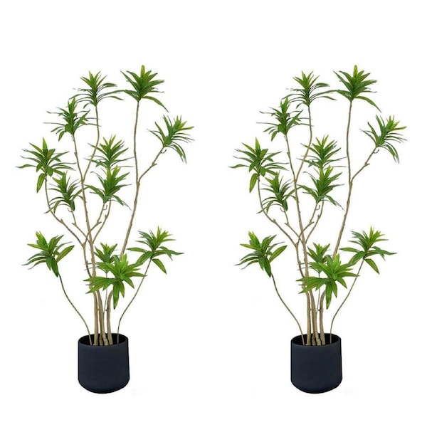 SOGA Artificial Lily Bamboo Tree 150cm 2 Pack
