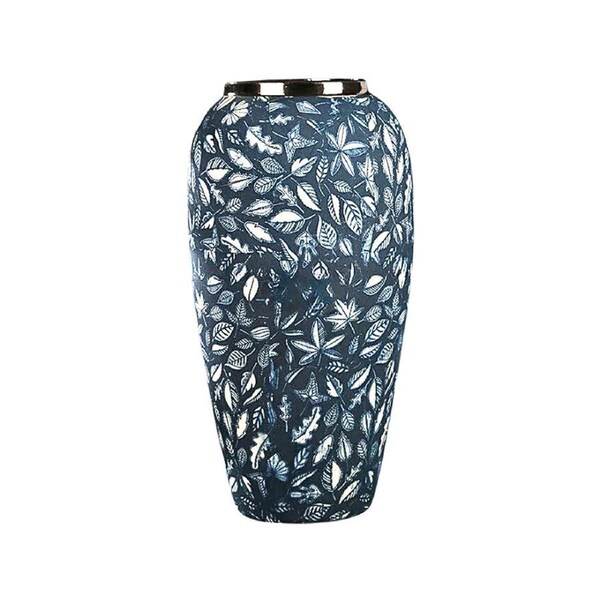 SOGA 35x17cm Blue Large Ceramic Flower Vase Elegant Living Room Home Decor