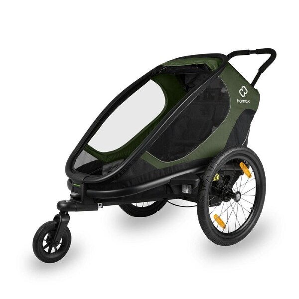 Hamax Outback One Trailer With Recline - Black/Green