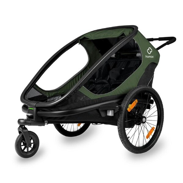 Hamax Outback Two Trailer With Recline - Black/Green