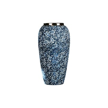 SOGA 35cm Tall Blue and White Floral Ceramic Flower Vase