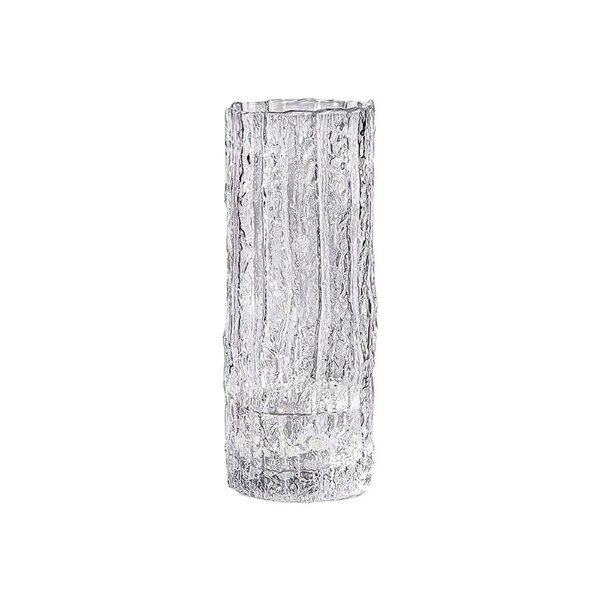 SOGA 30.5cm Handcrafted Clear Glass Vase Classic Design for Home Decor