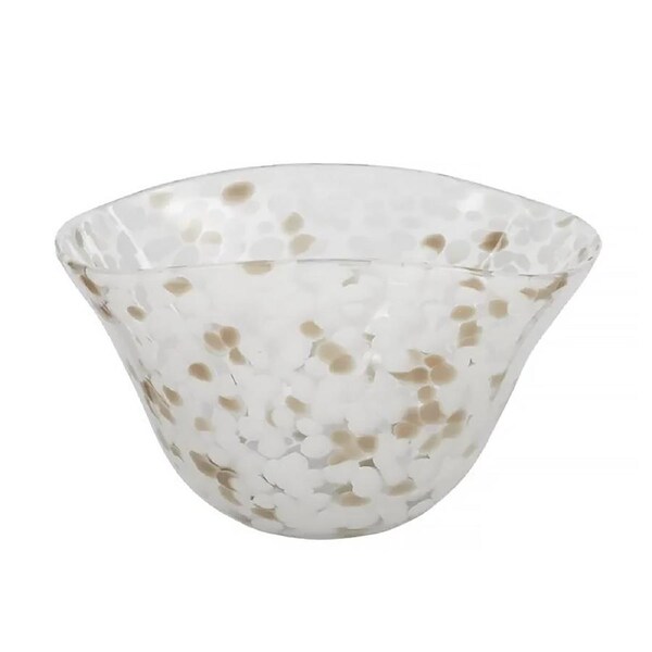 Mottie Glass Bowl 27x20x16cm Grey/Taupe, Home Decor, Coast to Coast Home OD1855