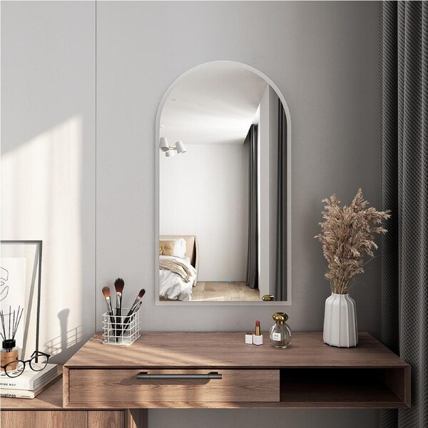 ELEGANT Arched Bathroom Mirror 900x500mm Touch Switch Anti-fog Front LED Light Bathroom or Bedroom Wall Mirrors