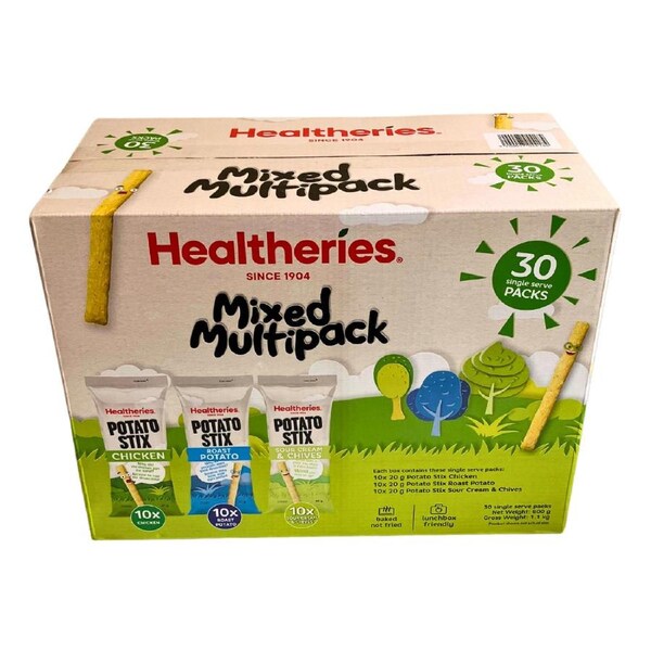 Healtheries Mixed Potato Sticks Snacks 30 Pack 600g