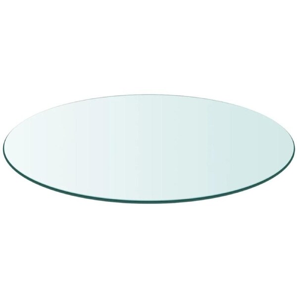 Dining Coffee Table Top Tempered Glass Round 600mm Thickness: 8mm Transparent