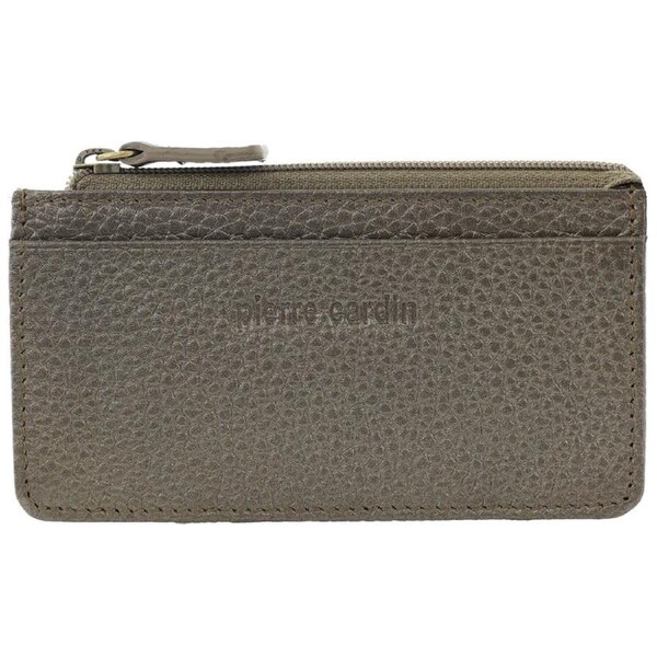 Pierre Cardin RFID Leather Coin Purse Wallet w/ Keyring in Bronze