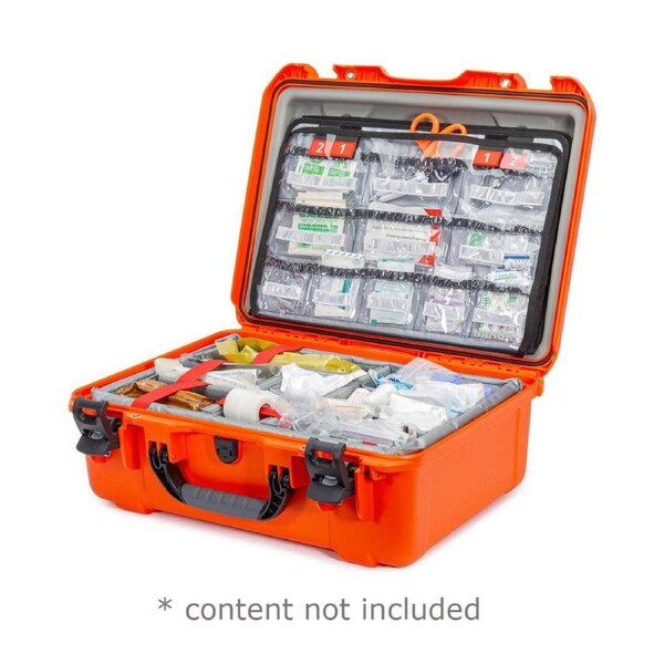 Nanuk 940 Case with EMS Padded Divider and Lid Organiser (Orange)