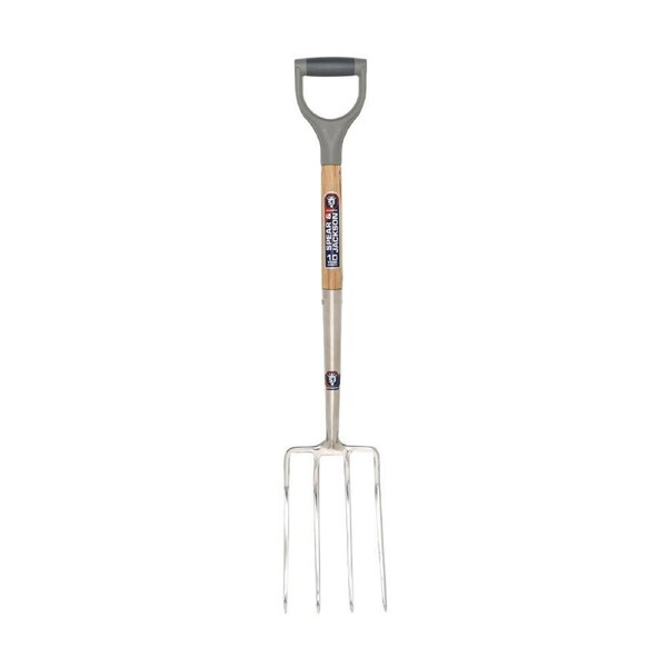 Spear & Jackson Workhorse Steel Forged Fork Heavy-Duty Garden Digging Tool Black