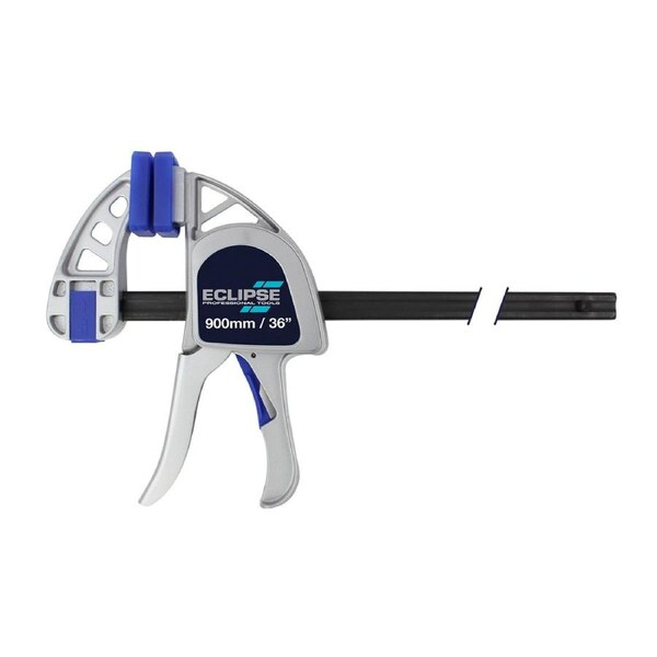 Eclipse Pro Tools One-Handed Clamp 300kg/900mm Reversible Clamping Force Grey
