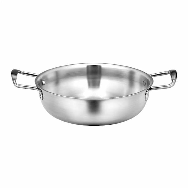 SOGA 24cm Premium Silver Seafood Dry Pot Stockpot Versatile and Durable Kitchen Essential