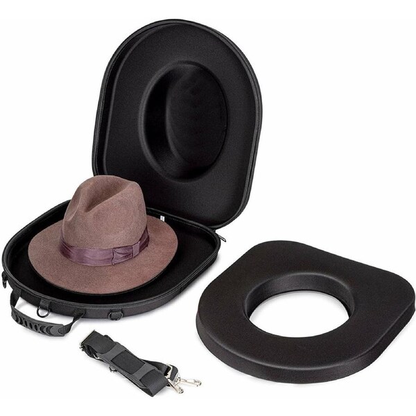 Atzi Hats Travel Fedora Case - Universal Hat Carrier for Men & Women