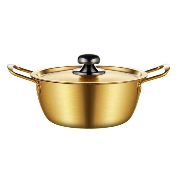 SOGA 16cm Vibrant Yellow Ramen Pot with Lid