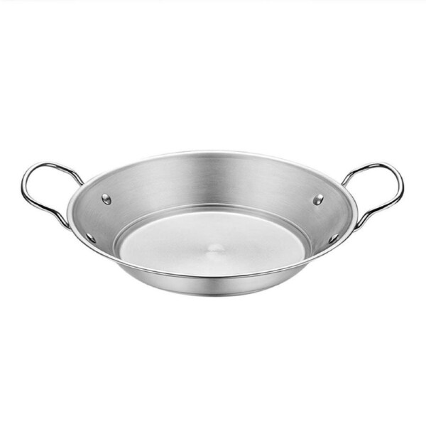 SOGA 29cm Signature Dry Pot crafted with 201 Material in Silver Color and for Kitchen Essential