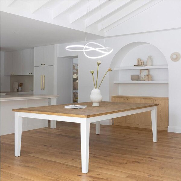 Leura Belle Large Rustic 210cm x 150cm Indoor Timber Dining Table - Dining Tables