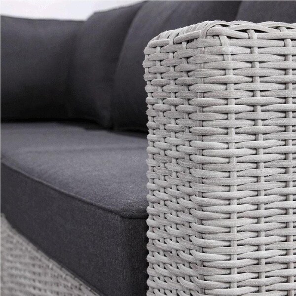 Milano 3+2+1 Seater Outdoor Wicker Lounge Setting with Coffee Table - Outdoor Wicker Lounges