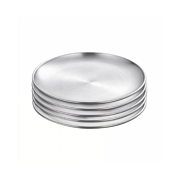 SOGA 20cm Premium Silver Grilling Plate Durable Heat Resistant Perfect for BBQs and Outdoor Cooking Kitchen Essential
