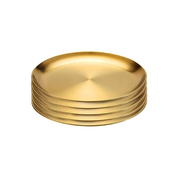 SOGA 20cm Premium Gold Grilling Plate Durable Heat Resistant Perfect for BBQs and Outdoor Cooking Kitchen Essential