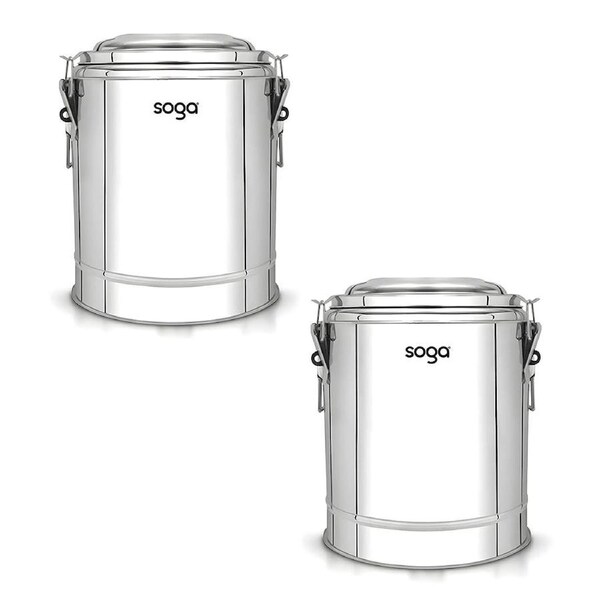SOGA 2X 50L Stainless Steel Insulated Stock Pot Hot & Cold Beverage Container
