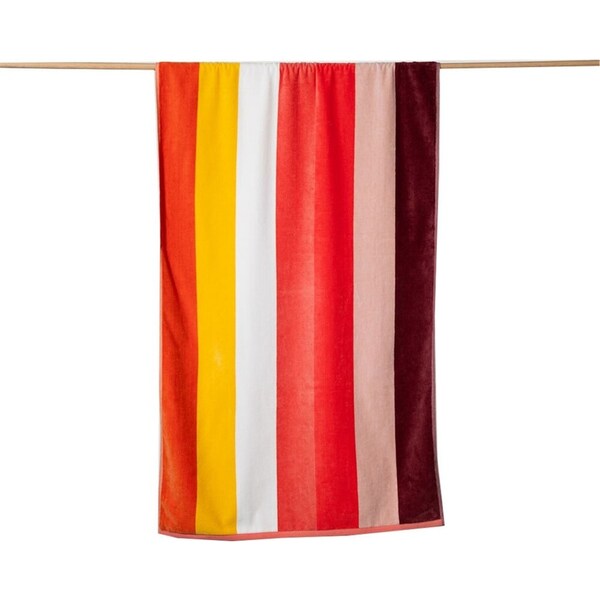 Canningvale Sorrentina Velour Beach Durable Quick-Drying Towel Salento Sunset