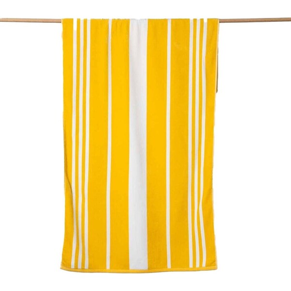 Canningvale Sorrentina Velour Beach Durable Quick-Drying Towel Lido Saffron