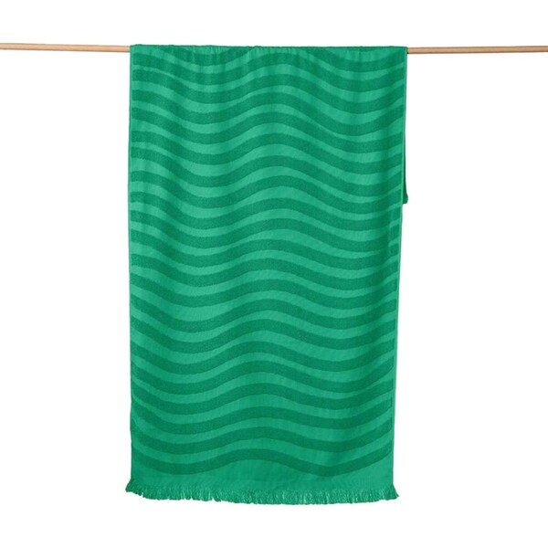 Canningvale Positana Terry Beach Durable Soft Quick-Drying Towel Wave Agave