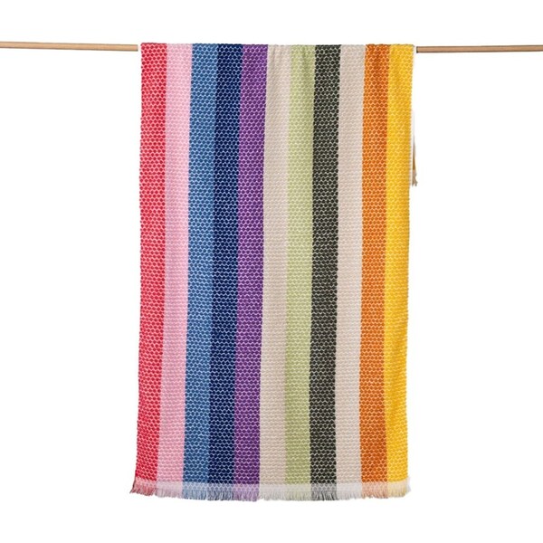 Canningvale Positana Terry Beach Durable Soft Quick-Drying Towel Ombra Rainbow