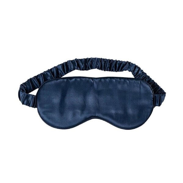 Canningvale Beautysilks Eye Mask Light-Blocking Adjustable Soft Sleep Aid Blue