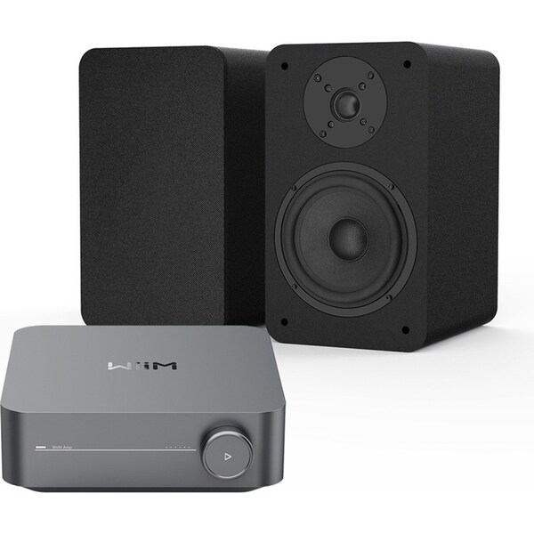 WiiM Barbershop Background Music System Streaming Amplifier Bookshelf Speakers