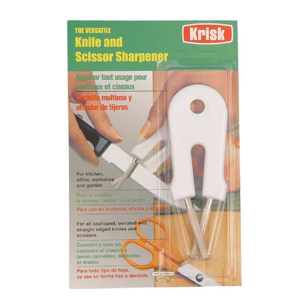 Krisk Knife and Scissor Sharpener - White