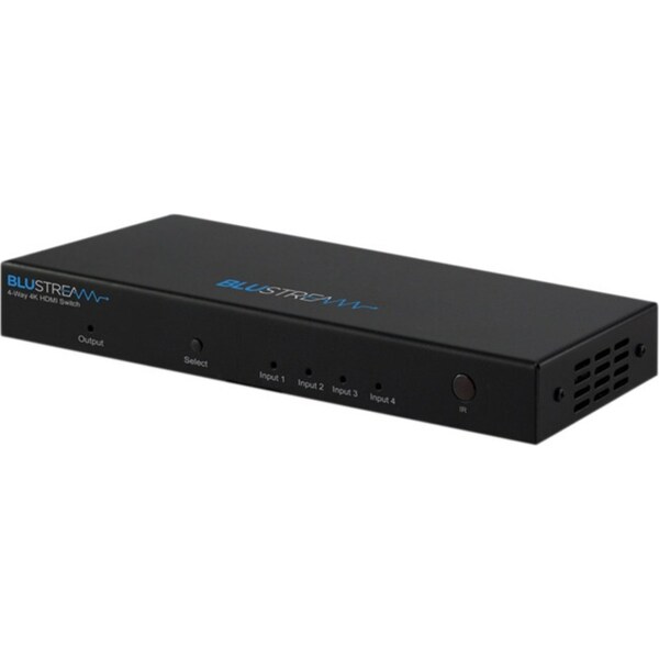 BluStream 4-Way Switch Full HDMI 2.0 & HDCP 2.2 4K 60Hz 3.5mm Stereo Jack 5V