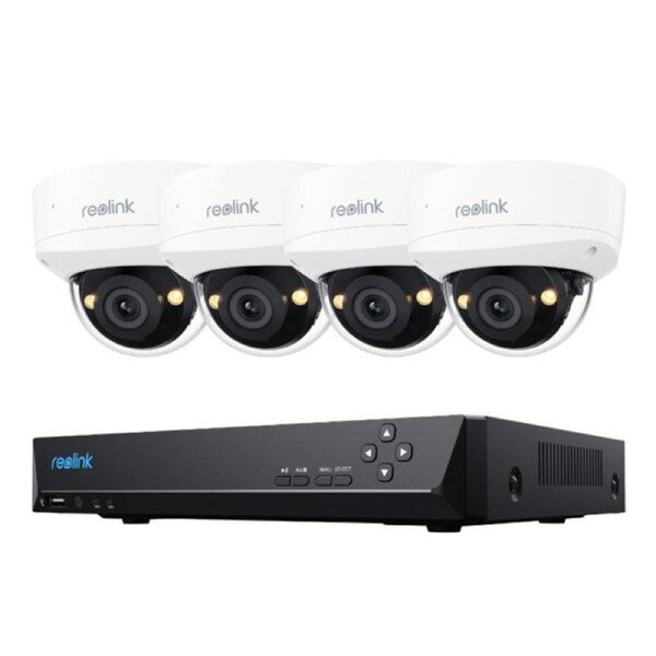 Reolink RLK8-500V4 - 5MP IK10 PoE Security Camera System with Spotlight Color Night Vision and 130 Viewing Angle, 8-Channel NVR with 2TB HDD