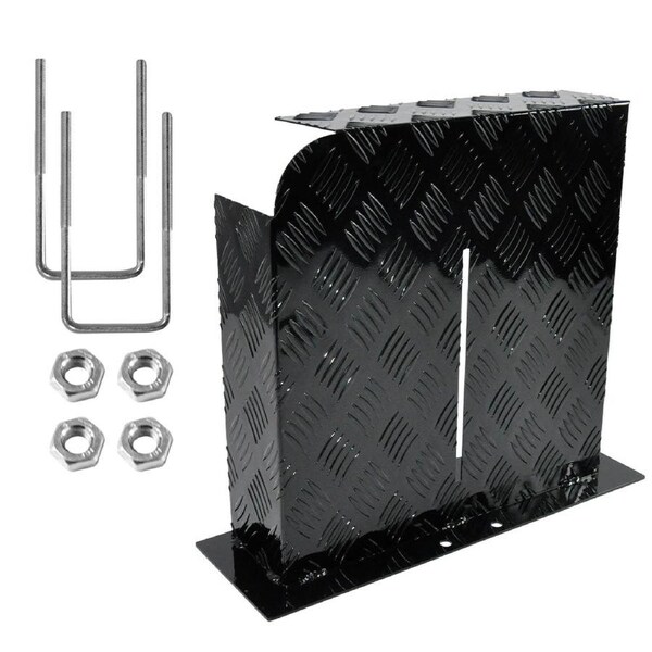 Alpen Outdoor Base Mount 2mm Thickness Aluminium Diesel Heater Fuel Tank Cover Left for 10L 15L Fuel Tank Black