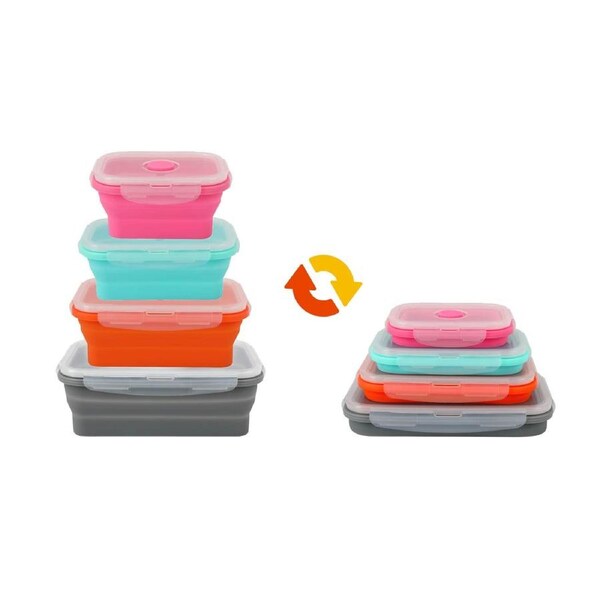 Cook Easy Set of 4 Collapsible Silicone Storage Container