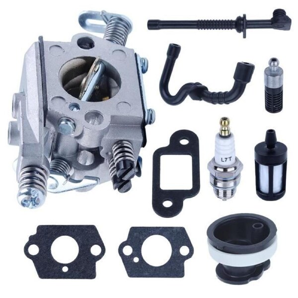 Carburetor Compatible With Stihl 017 018 MS170 MS180 Replace 1130120 0608 11301412200 Exhaust Muffler Inline Filter