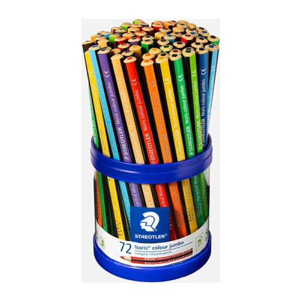 Staedtler Noris Colour Jumbo Pencils - Cup of 72 - Assorted Colours