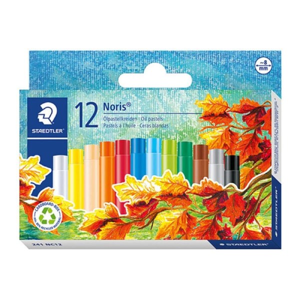 Staedtler Noris Club Colour Oil Pastels - Box of 12 - Assorted Colours