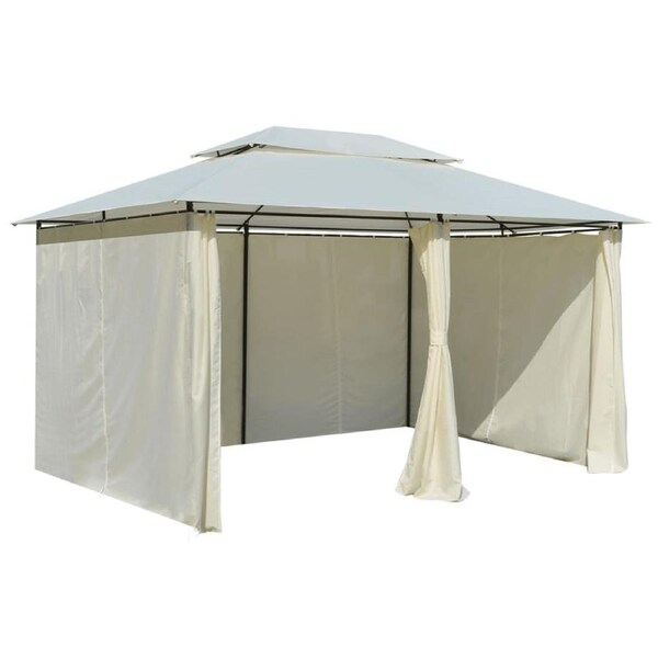 Outdoor Party Tent Garden Wedding Gazebo Curtains Patio Marquee Canopy 4x3 White