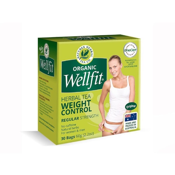 Natures Herbal Wellfit Weight Control Fat Loss Tea Regular Strength 30 Bags