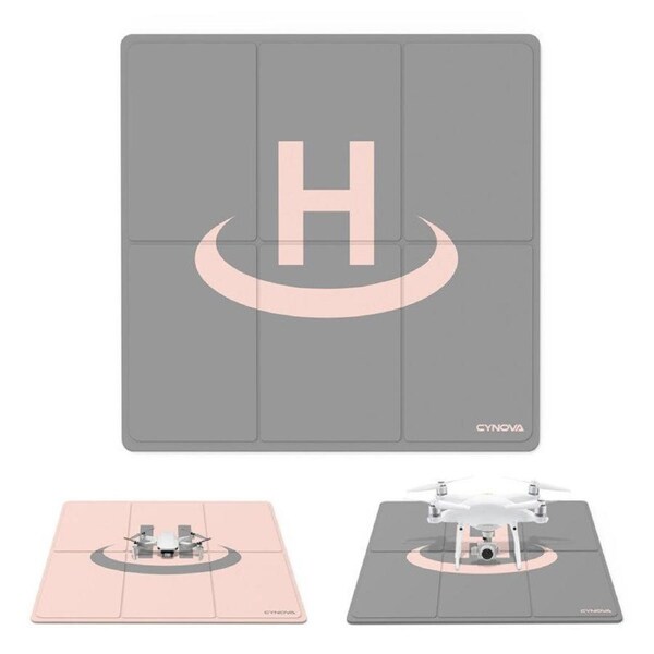 CYNOVA Universal Drone Landing Pad 65x65cm (Grey/Pink)