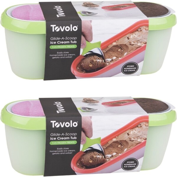 Tovolo Glide A Scoop Ice Cream Tub 1.4L Pistachio - Set of 2