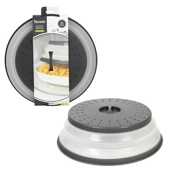 Tovolo Collapsible Microwave Food Cover Anti-Splatter 26cm - Charcoal