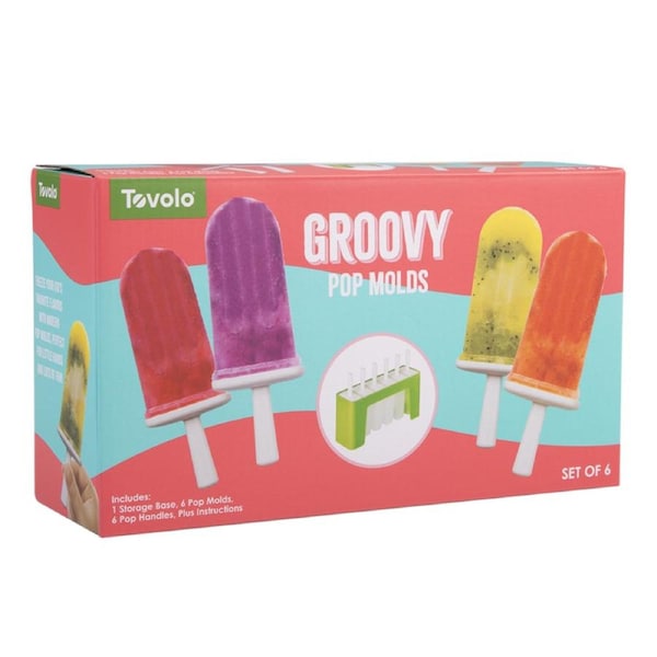 Tovolo Pop Moulds Groovy Green with Stand - Set 6