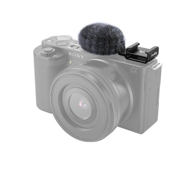 SmallRig Cold Shoe Adapter with Windshield Kit for Sony ZV-E10 and ZV-1 3526