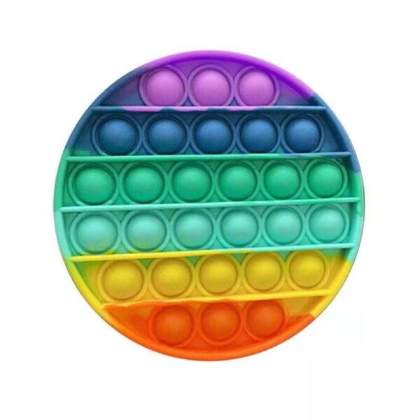 3D Multi Push Pop Its Fidget Toys Push Bubble Kids Focus Sensory Toys Pop it Game Rainbow - Around
