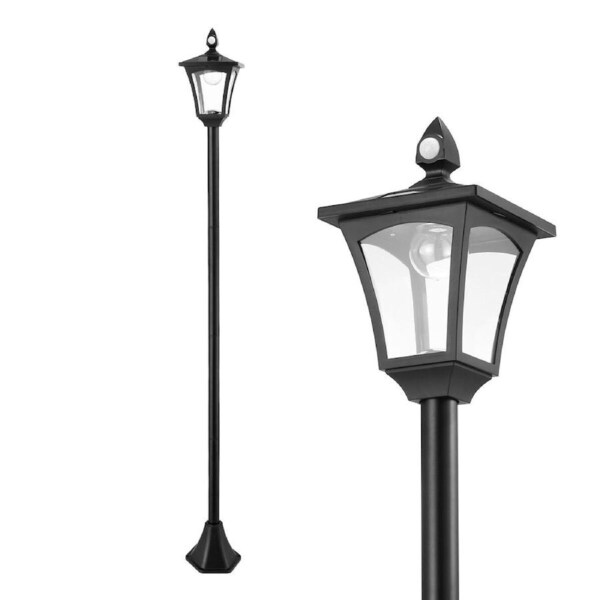 174cm Solar LED Post Light Outdoor Security Pathway Street Garden Pole Lamp Energy Powered Driveway Yard Patio Pillar Lantern